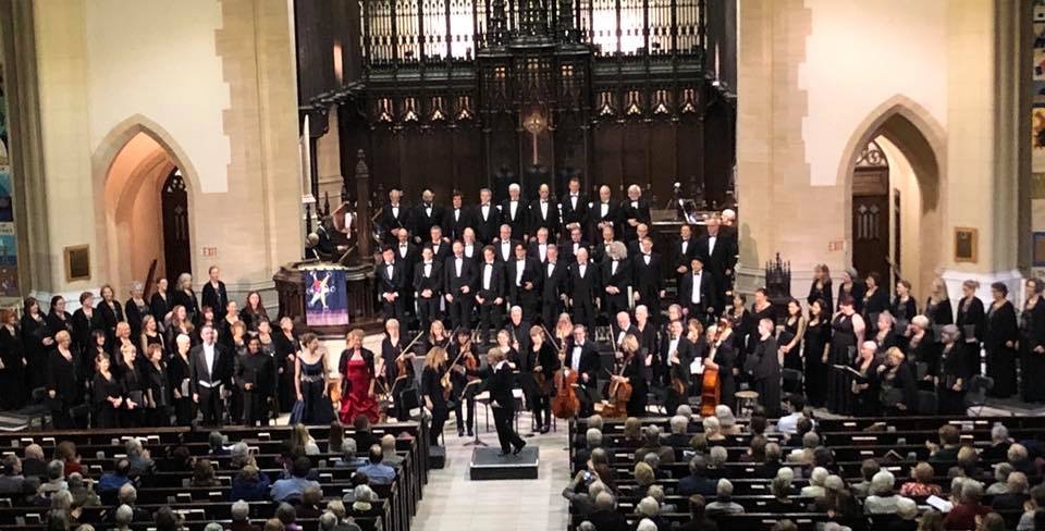 Elmer Iseler Singers with Amadeus Choir and guest soloists and orchestra on Nov 30, 2018 at the Metropolitan United Church