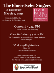 Elmer Iseler Singers Workshop and Concert in Thornbury