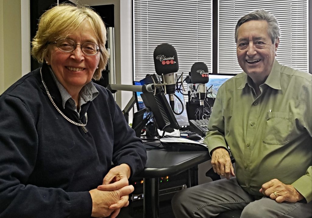 Lydia Adams with radio host Bill Anderson