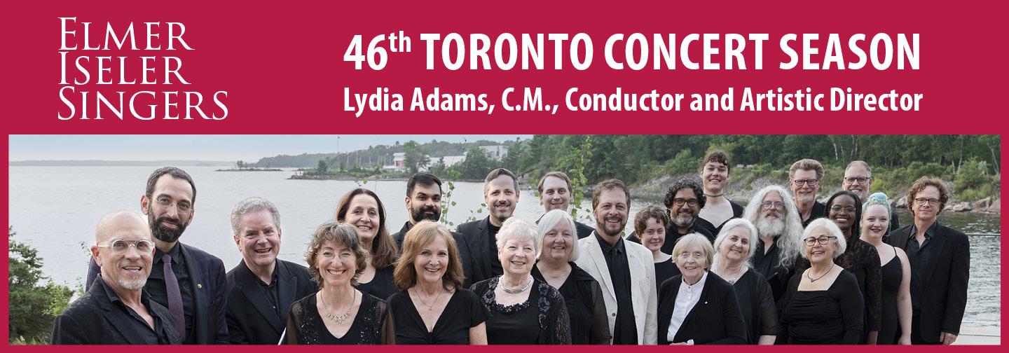 Elmer Iseler Singers, 46th Toronto Concert Season, Lydia Adams, C.M., Conductor and Artistic Director with photo by Mark Rash from Summer 2024 in Parry Sound