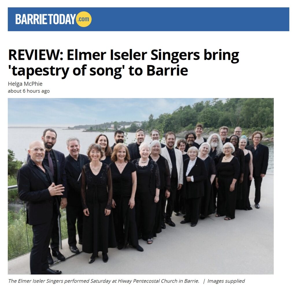 REVIEW-20251018-Elmer Iseler Singers bring 'tapestry of song' to Barrie - Barrie News