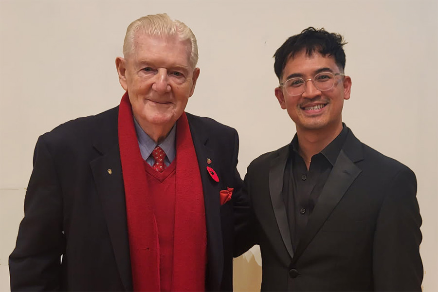 James T. Chestnutt and 2025 JTC Scholar Matthew Boutda